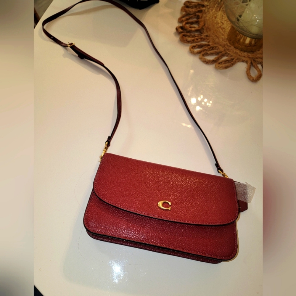 BNWT COACH CROSSBODY  brand new with tags. Deep Red leather bag.
